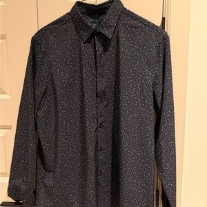 Perry Ellis Black and White Patterned Shirt